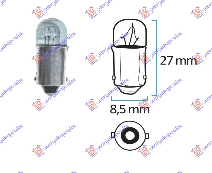 ΛΑΜΠΑ 24V 3W BA9 ΜΕ ΚΑΛΥΚΑ