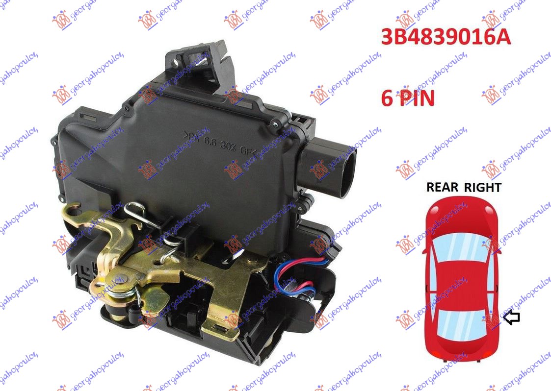 ΚΛΕΙΔΑΡΙΑ ΠΟΡΤΑΣ ΠΙΣΩ ΗΛΕΚΤ/ΚΗ (6pin) (Α ΠΟΙΟΤΗΤΑ)