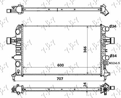 RADIATOR 1.6CC 16V +AC(60X37)