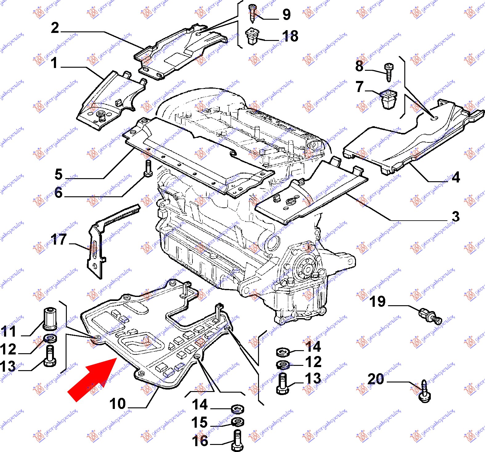 UNDER ENGINE COVER PLASTIC DIESEL -03