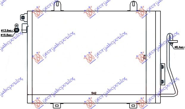 ΨΥΓΕΙΟ A/C 1.4i 8V-1.6 8V -08 (51x38x1,6