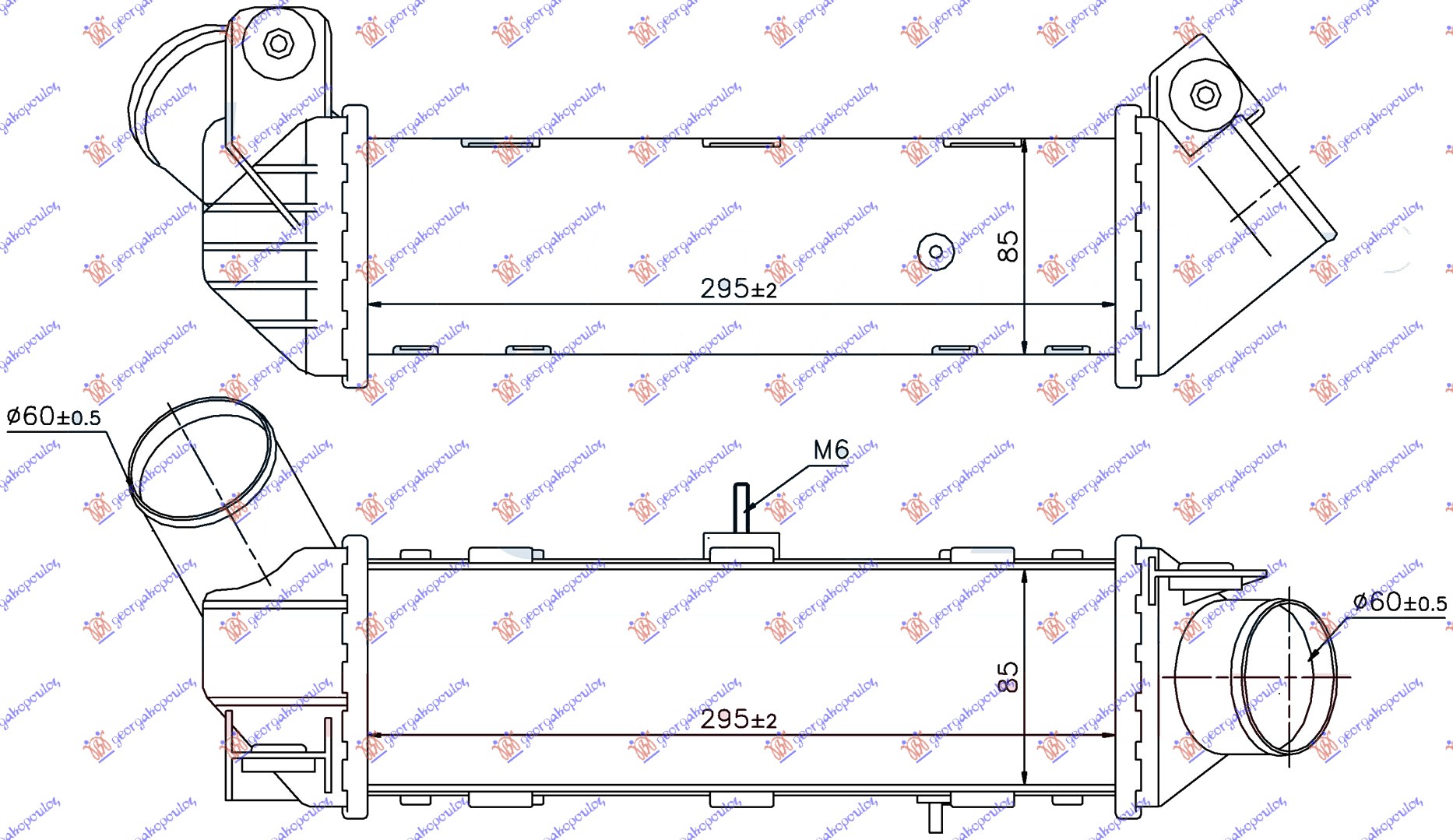 ΨΥΓΕΙΟ INTERCOOLER 1.8T ΒΕΝΖΙΝΗ -1.9TDI ΠΕΤΡΕΛΑΙΟ (29x-90x85)