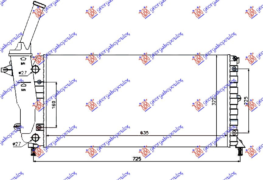 ΨΥΓΕΙΟ 1.2 8V/16V +/-AC 00-03 (63,5x32,5)XB (MAHLE BEHR)