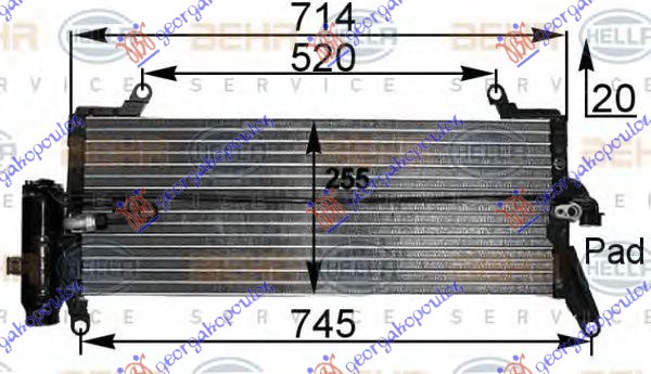 ΨΥΓΕΙΟ A/C 1.1i-1.2i8V-1.4i16V (71.5x25)