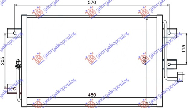 ΨΥΓΕΙΟ A/C 1,6 ΒΕΝΖ (44,8x35x25) 03-