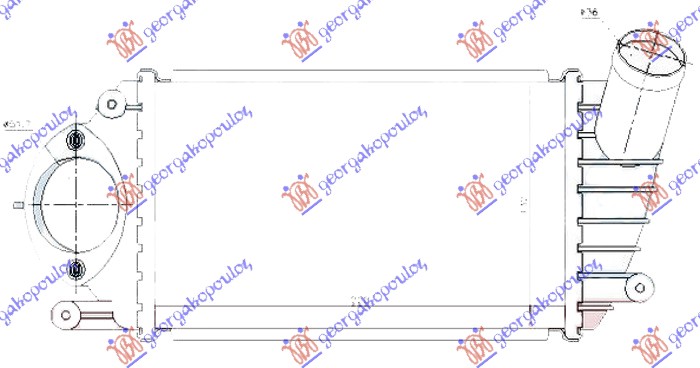 ΨΥΓΕΙΟ INTERCOOLER 1.4 TDi DIESEL (220x130x40)