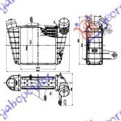 ΨΥΓΕΙΟ INTERCOOLER 1.8 TURBO ΒΕΝΖΙΝΗ - 1.4 -1.9 TDi ΠΕΤΡΕΛΑΙΟ (185x190x65)ΣΦΥΓΚΤΗΡΑ