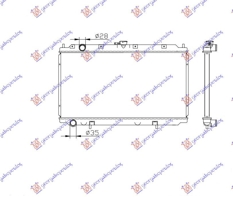 ΨΥΓΕΙΟ 1.6-1.8i 16V (36x69.8) ΠΑΡ.ΟΔ.