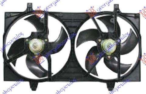 COOLING FAN DOUBLE PETROL (445mm) (FAN BASE UPPER HOLES)