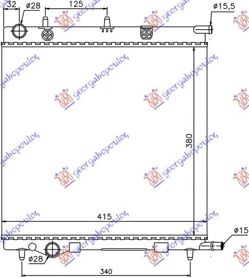 RADIATOR 1.1-1.4-1.6 PETROL (380x390)