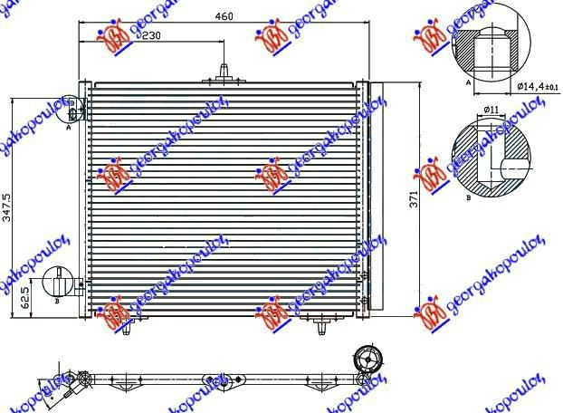 CONDENSER 05- PETR-DSL (42x37) 3BRACKETS