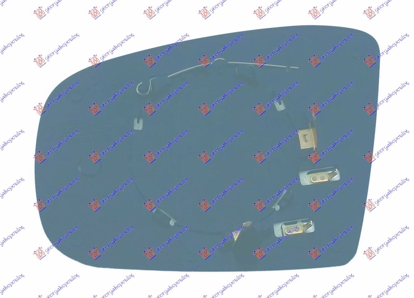 DOOR MIRROR GLASS HEATED 2002- (ASPHERICAL GLASS)