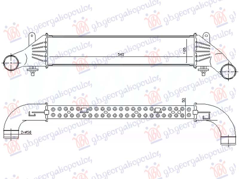 ΨΥΓΕΙΟ INTERCOOLER ΓΙΑ ΟΛΑ (560x105x50)