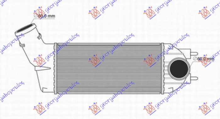 ΨΥΓΕΙΟ INTERCOOLER 1.6-2.0 HDI DIESEL (300x135x85)