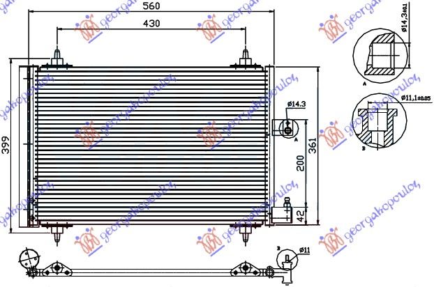 ΨΥΓΕΙΟ A/C 99- ΒΖ/DS (52x36) (ΠΛΑΚΑΚΙ-ΠΛΑΚ