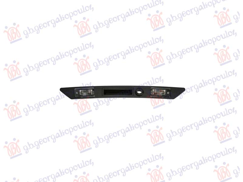 TRUNK LID OPEN HANDLE COMPLETE (W/FRAME & 2 LICENCE PLATE LAMPS) (W/CAMERA SEAT) (4PIN)
