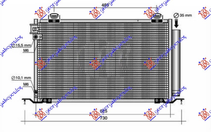 ΨΥΓΕΙΟ A/C 2.0-2.4 BENZINH (645x360x16)