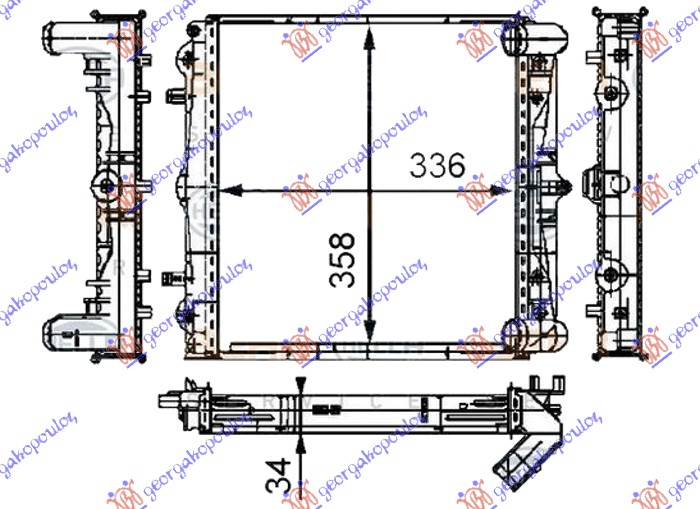 ΨΥΓΕΙΟ 2.5-2.7-S 3.2 +/- A/C (33.6x35.8x3.4) (MAHLE BEHR)