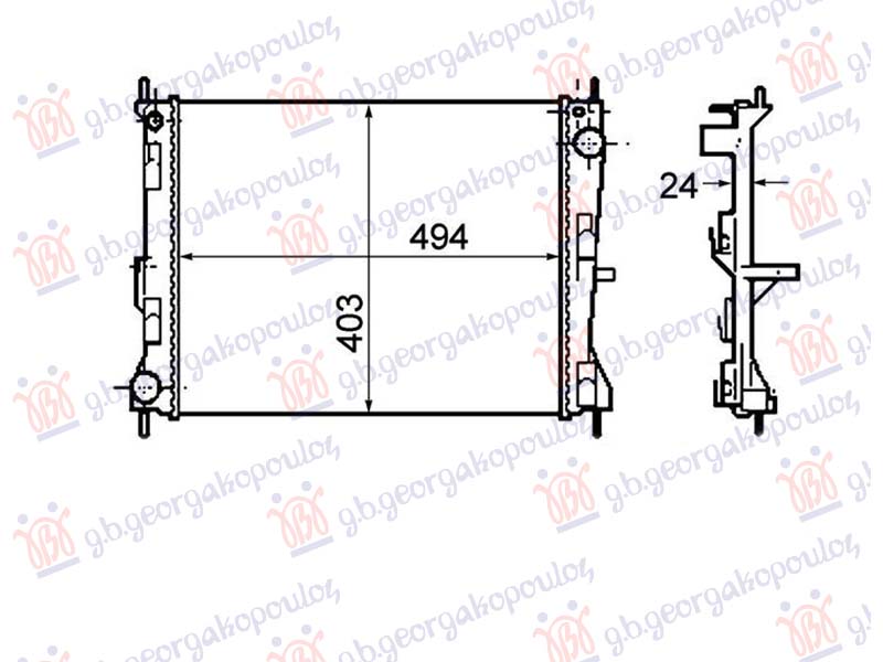 ΨΥΓΕΙΟ 1.5 ΠΕΤΡΕΛΑΙΟ ΓΙΑ ΟΧΗΜΑΤΑ ΧΩΡΙΣ A/C (494x415x23) ΑΓΓΛΙΑΣ (NRF)