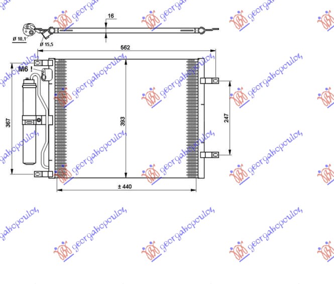 CONDENSER 1.5 DCI (49x37.6x1.6)