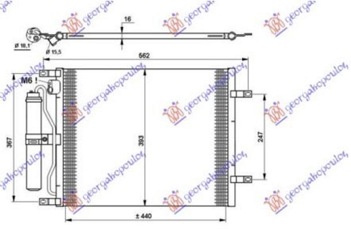 ΨΥΓΕΙΟ A/C 1.5 DCI (490x376x16) (KOYO)