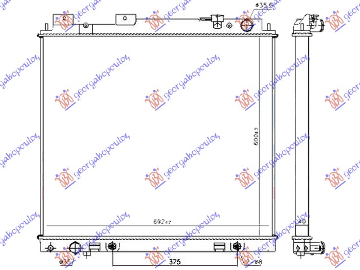 ΨΥΓΕΙΟ ΝΕΡΟΥ 3.0 dCi ΠΕΤΡΕΛΑΙΟ (600x690x40) ΜΗΧΑΝΙΚΟ-ΑΥΤΟΜΑΤΟ