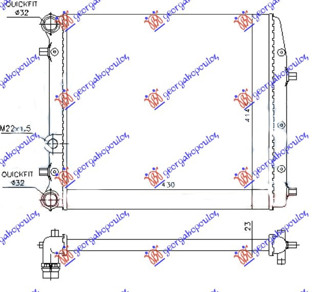 ΨΥΓΕΙΟ ΓΙΑ ΟΛΑ -A/C (43x41)(ΧΩΡΙΣ ΒΕΝΤΙΛ.) (VALEO CLASSIC)