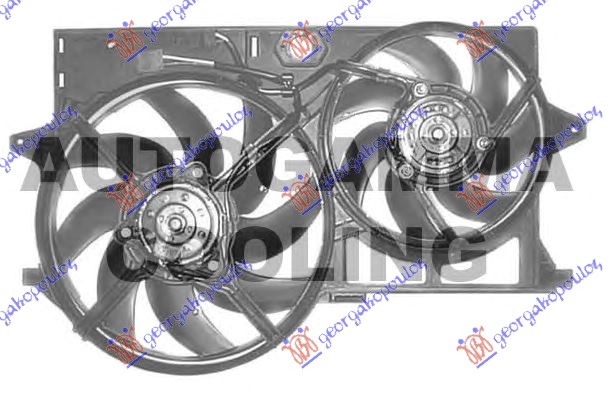 COOLING FAN ASSY DOUBLE PET-DSL