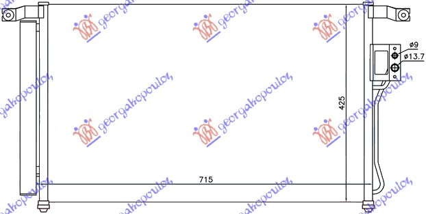 ΨΥΓΕΙΟ A/C 2.7 i24V-2.2 CRDi (67,5x42,5)