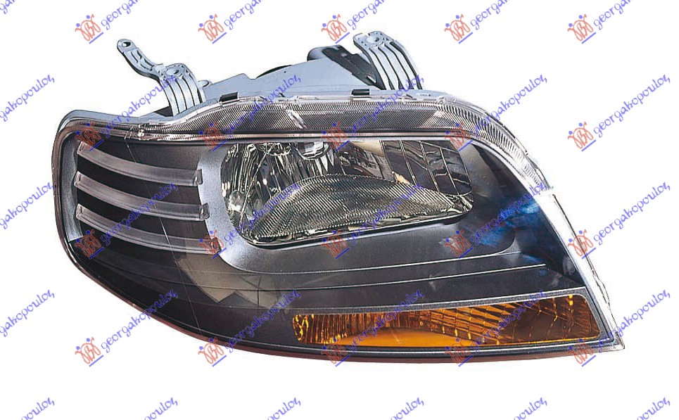 HEAD LAMP ELEC 3/5D 07-08 BLACK (E) (DEPO)