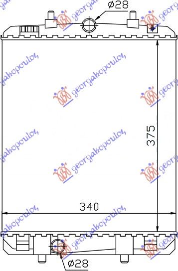 RADIATOR 1.4 HDi (374x326x16)