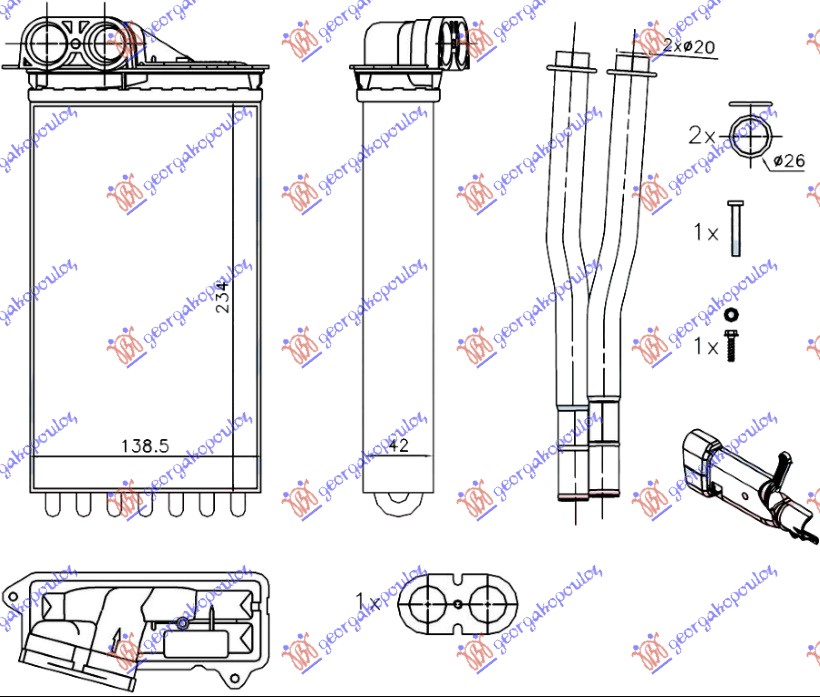 ΨΥΓΕΙΟ ΚΑΛΟΡΦΕΡ +AC (M) (235x140x42)