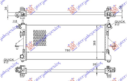 ΨΥΓΕΙΟ ΝΕΡΟΥ 2.3 JTD -AC ΠΕΤΡΕΛΑΙΟ ΜΗΧΑΝΙΚΟ  (780x380x34) (MECHANICAL)