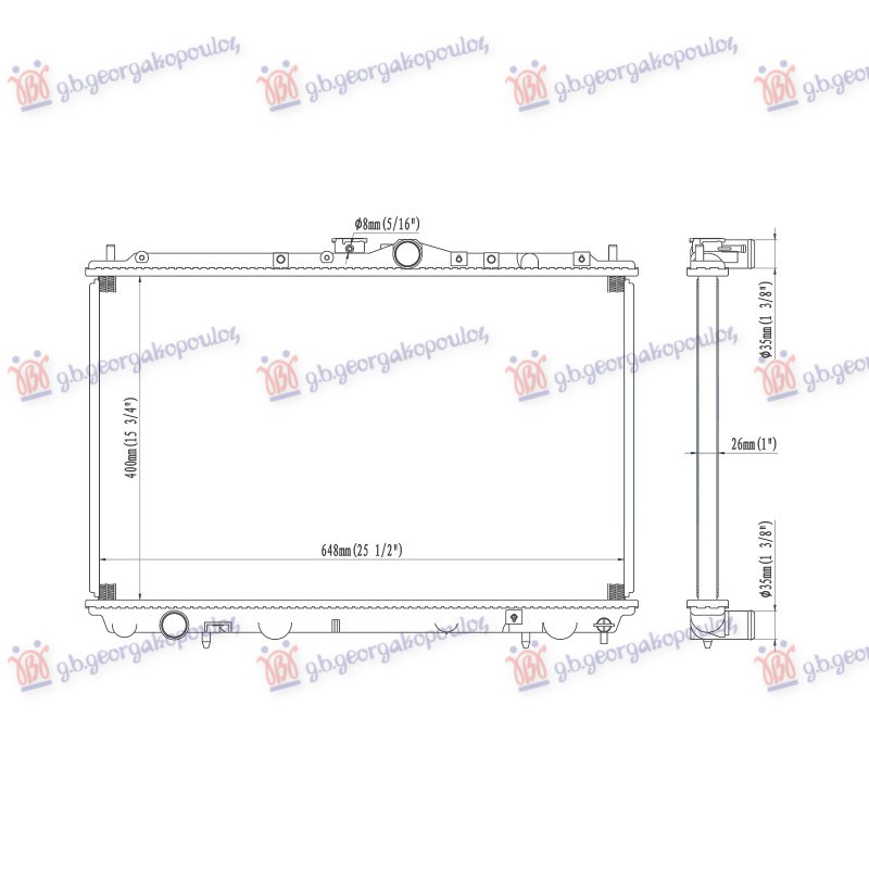 ΨΥΓΕΙΟ 1.3-1.6-1.8 ΒΕΝΖΙΝΗ (402x665x16) (NRF)