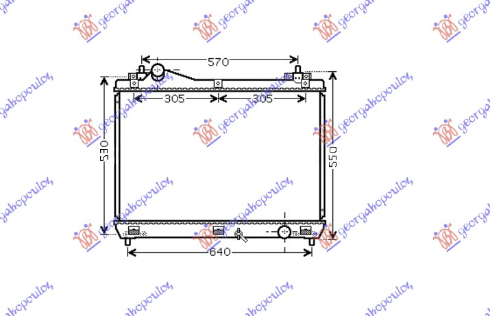 RADIATOR 1.6 VVTI +/-AC (450X690) (VALEO)