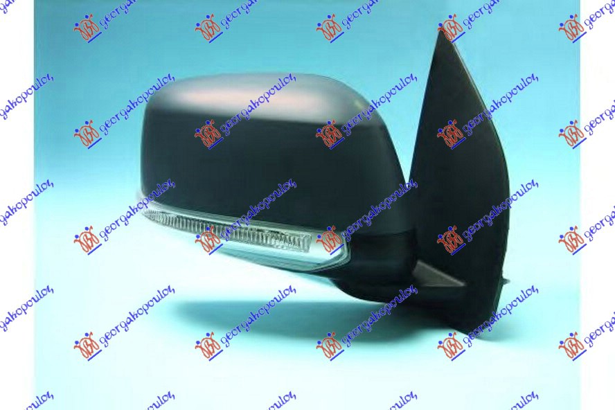 DOOR MIRROR ELECTRICAL PRIMED (W/SIDE LAMP) (A QUALITY) 2008- (CONVEX GLASS)