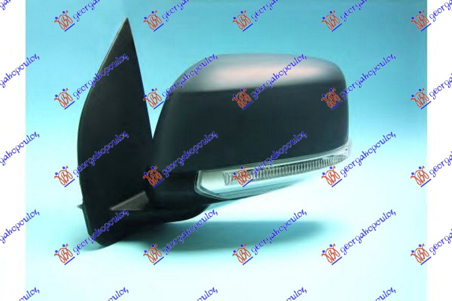 DOOR MIRROR ELECTRICAL PRIMED (W/SIDE LAMP) (A QUALITY) 2008- (CONVEX GLASS)
