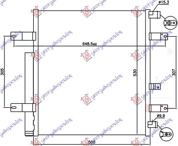 ΨΥΓΕΙΟ A/C ΠΕΤΡΕΛΑΙΟ (46x53,4) ΠΛΑΚ-ΠΛΑΚ