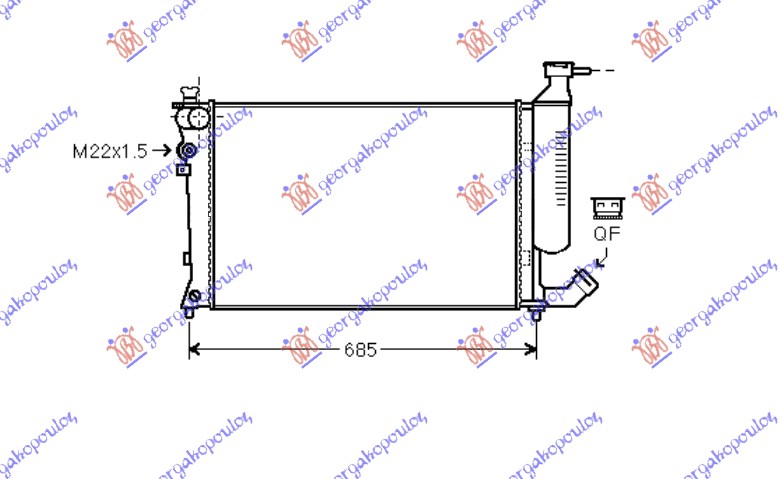 ΨΥΓΕΙΟ 1.8i-2.0i 16V (61x37,8)(Μ ΑΣΦΑΛ)