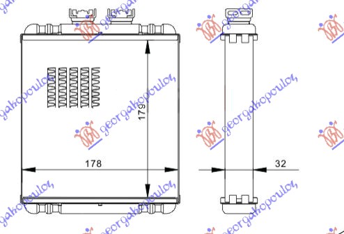HEATER RADIATOR (179x180)