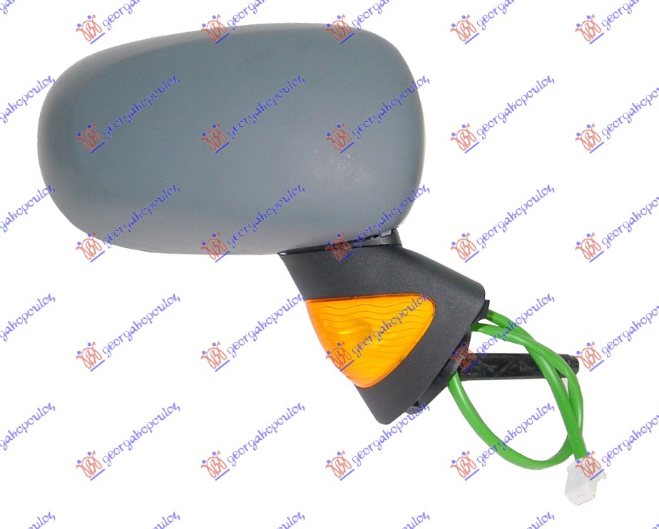 DOOR MIRROR ELECTRICAL HEATED RIMED (W/SIDE LAMP YELLOW) (W/SENSOR) (A QUALITY) (CONVEX GLASS)