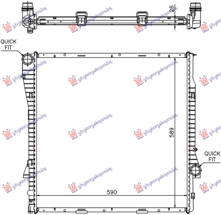 ΨΥΓΕΙΟ 3.0 BENZΙΝΗ/ΠΕΤΡΕΛΑΙΟ ΜΗΧΑΝΙΚΟ (590x600x24) (NRF)