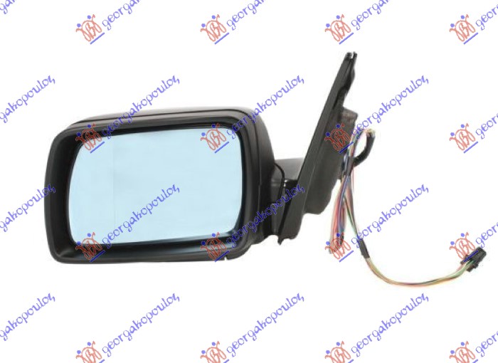 DOOR MIRROR ELECTRICAL HEATED FOLDABLE (W/MEMORY) (W/FOOT LAMP) (14 PIN) (A QUALITY) (ASPHERICAL GLASS)
