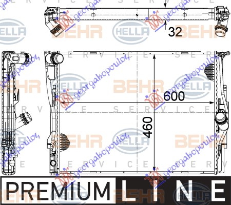 RADIATOR ALL MODELS PETROL (SINGLE MANUAL) (600x460x32) 1 TUBE (NRF)