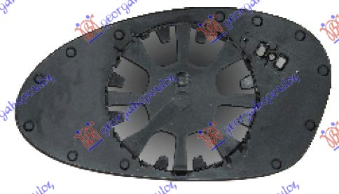DOOR MIRROR GLASS HEATED (ASPHERICAL GLASS)