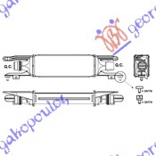 RADIATOR INTERCOOLER1.3 CDTi (45x100x53) 55 KW