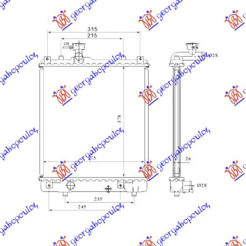 ΨΥΓΕΙΟ ΝΕΡΟΥ 1.0-1.2 ΒΕΝΖΙΝΗ ΜΗΧΑΝΙΚΟ (375x380x34) (ΑΝΟΙΧΤΟ ΚΥΚΛΩΜΑ) (MECHANICAL)