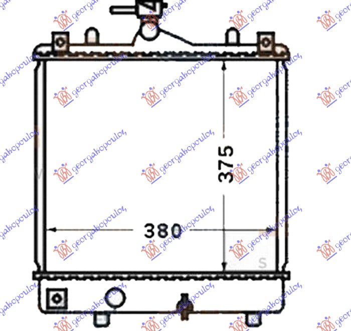 ΨΥΓΕΙΟ ΝΕΡΟΥ 1.0-1.2 ΒΕΝΖΙΝΗ ΜΗΧΑΝΙΚΟ (375x380x26) (ΑΝΟΙΧΤΟ ΚΥΚΛΩΜΑ) (BRAZED)