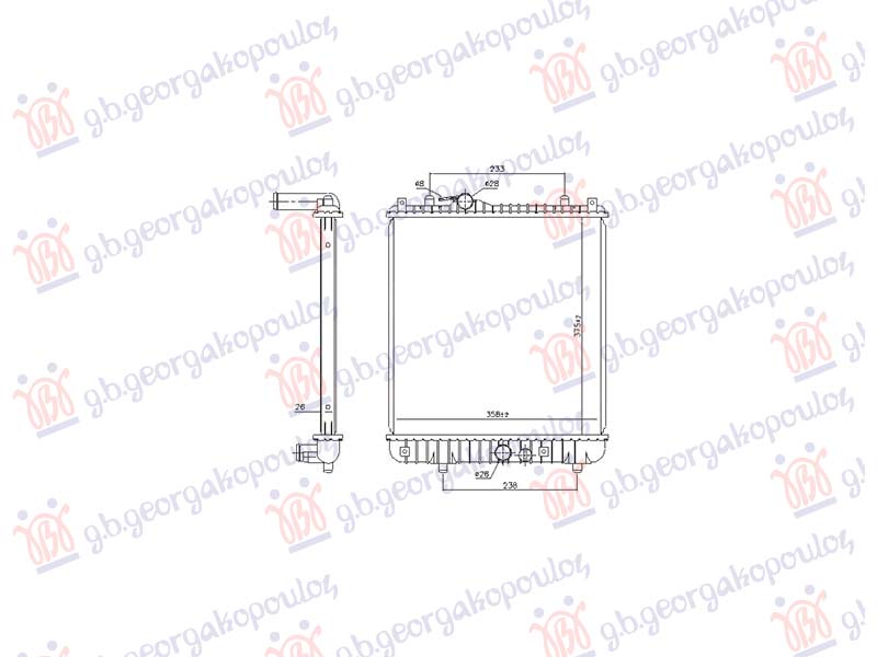 ΨΥΓΕΙΟ 1.0 - 1.2iΒΕΝΖΙΝΗ ΜΗΧΑΝΙΚΟ +/- A/C (375x358) (ΚΛΕΙΣΤΟ ΚΥΚΛΩΜΑ) 2005- (NRF)