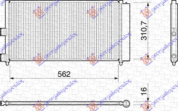 CONDENSER 1,2-1,4i8/16V-1,3-1,9JTD(57x31)